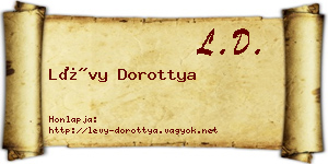 Lévy Dorottya névjegykártya